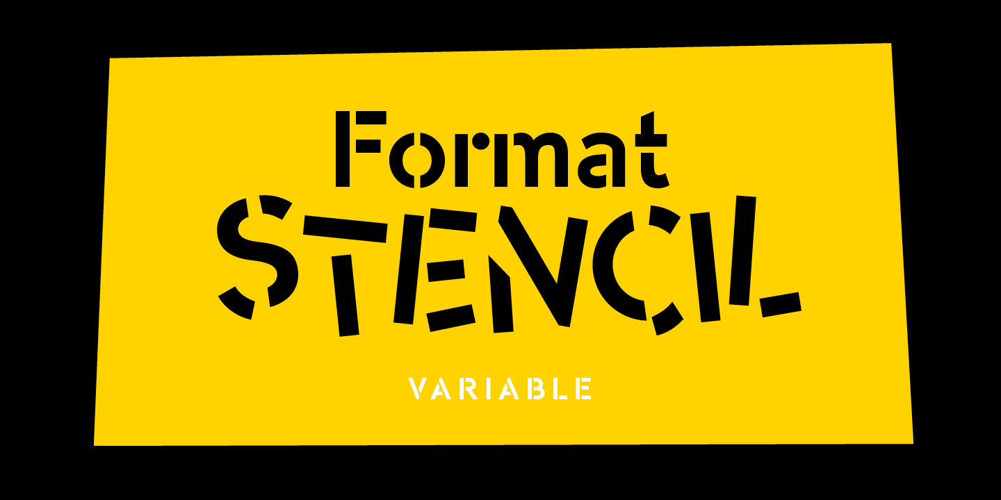 Beispiel einer -OC Format Stencil Variable-Schriftart